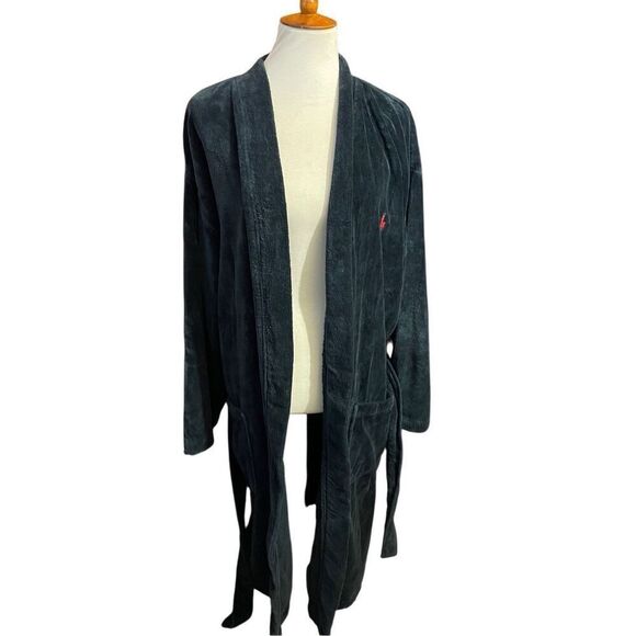 Polo Ralph Lauren Men’s Classic Navy Blue 100% Cotton Terry Long Sleeve Loungewe - Picture 4 of 14